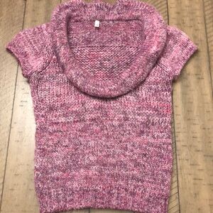 Moth Anthropologie Wool Alpaca purple pink scoop neck sweater S warm